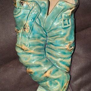 Vintage blue Jeans sconce hanging wall planter